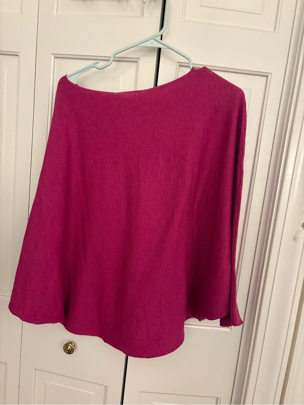Kerisma Off-the-Shoulder Fuchsia Knit Sweater